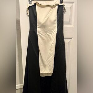 Jessica McClintock Gunne Sax Strapless Black and white high low formal Dress